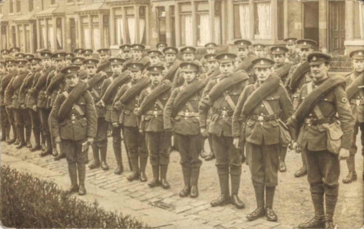 Soldiers during the First World War era in Blackpool
